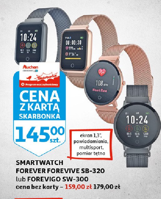 Smartwatch fore vive sb-320 złoty Forever promocja