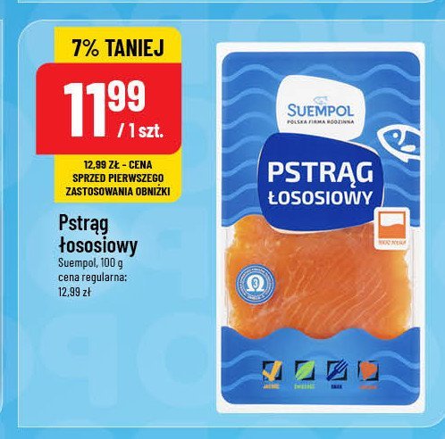 Pstrąg łososiowy wędzony Suempol promocja w POLOmarket