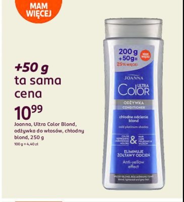 Od偶ywka do w艂os贸w ch艂odne odcienie blondu Joanna ultra color promocja