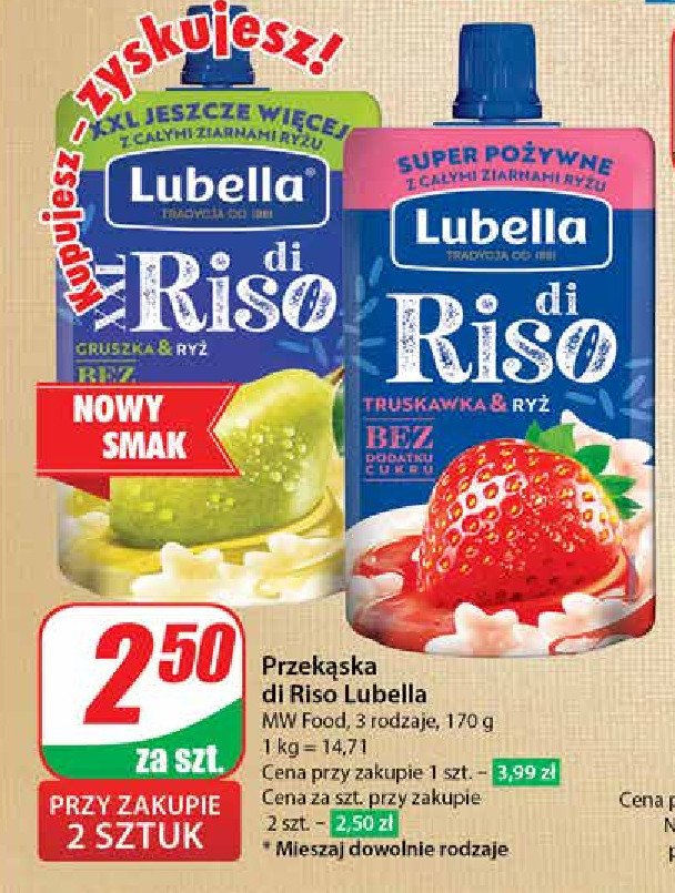 Deser truskawka & ryż Lubella di riso promocja