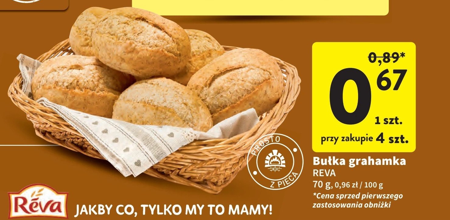 Bułka grahamka Reva promocja w Intermarche