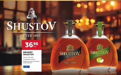 Brandy Shustov 500 ml Standard, Apple promocja w Stokrotka