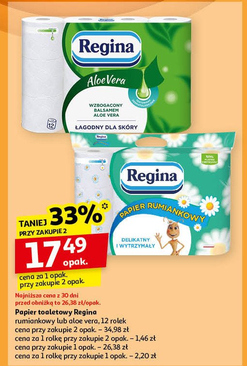 Papier toaletowy rumiankowy Regina promocja