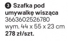 Szafka pod umywalkę wisząca promocja w Castorama