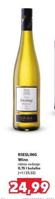 Wino Riesling spatlese promocja w Kaufland