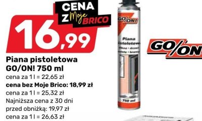 Piana pistoletowa GO/ON! 750 ml promocja w Bricomarche