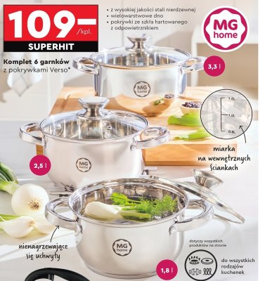 Komplet garnków verso Mg home promocja