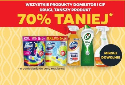 Wszystkie produkty Domestos i Cif  DRUGI -70% promocja w Netto