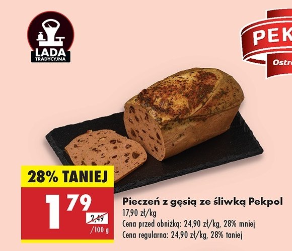 Pieczeń z gęsią ze śliwką Pekpol promocja w Biedronka