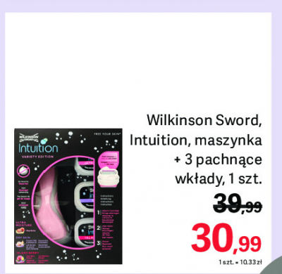 Maszynka + wk艂ady intuition Wilkinson sword promocja