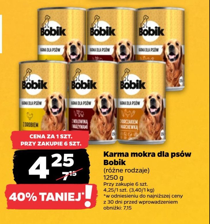 Karma dla psa marchewka z kurczakiem Bobik promocja