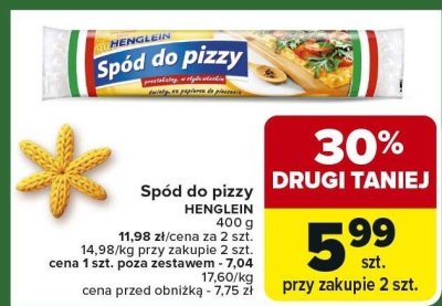 Spód do pizzy Henglein 400g promocja w Carrefour Market