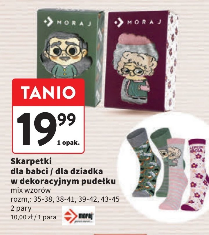 Skarpetki dla babci 35-38 Moraj promocja w Intermarche