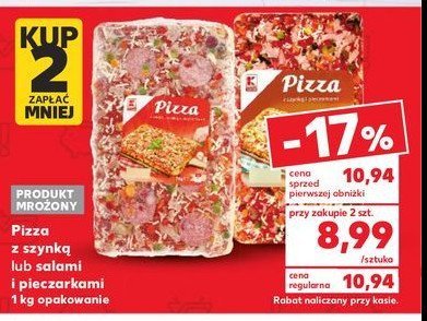 Pizza z salami, szynką i pieczarkami K-classic promocja