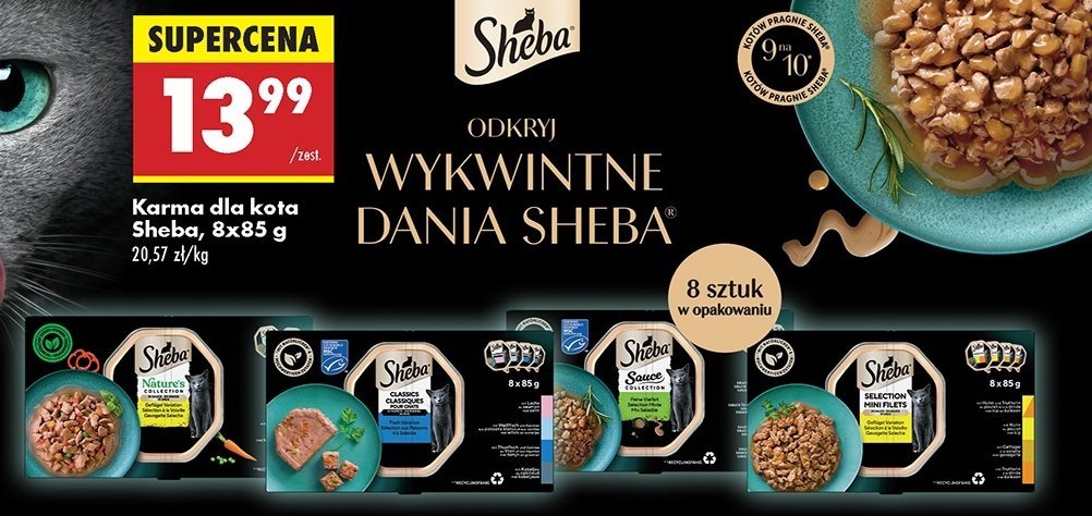 Karma dla kota mix smaków SHEBA NATURE'S COLLECTION promocja