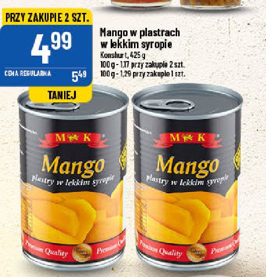 Mango w syropie M&k promocje
