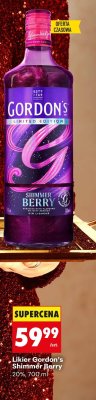 Likier Gordon's Shimmer Berry 20%, 700 ml promocja w Biedronka