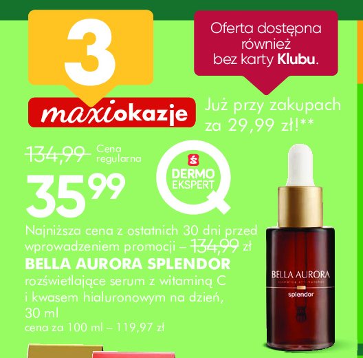 Serum do twarzy Bella aurora splendor promocja