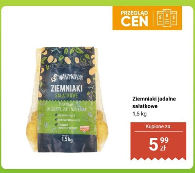 Ziemniaki jadalne sałatkowe promocja w Biedronka