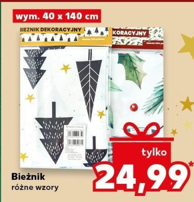 Bieżnik dekoracyjny 40x140 cm promocja w Kaufland