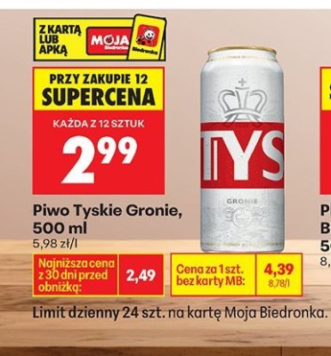 Piwo promocja w Biedronka