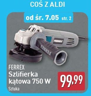 Szlifierka kątowa 20v Ferrex promocja w Aldi