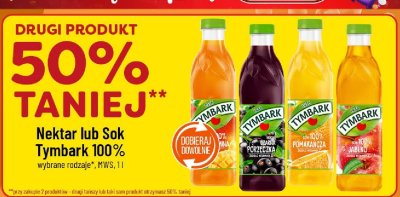 Nektar lub sok Tymbark 100% promocja w POLOmarket