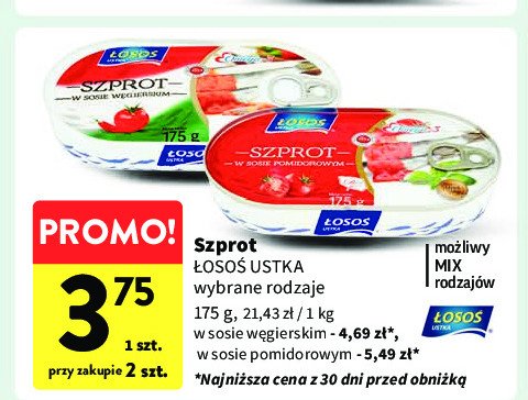 Szprot w sosie węgierskim Łosoś ustka promocja