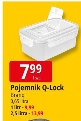 Pojemnik Q-Lock BranQ 0,65 litra promocja w Leclerc