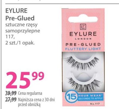 Sztuczne rzęsy EYLURE Pre-Glued sztuczne rzęsy samoprzylepne 117 promocja w Hebe