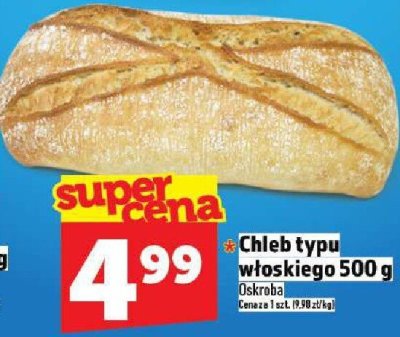 Chleb typu włoskiego 500 g promocja w TOPAZ