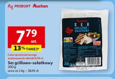 Ser grillowo-sałatkowy Auchan różnorodne (logo czerwone) promocja