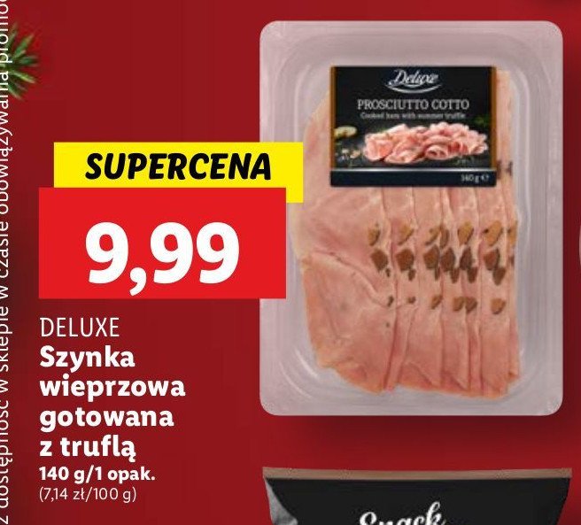 Szynka prosciutto cotto z truflami Deluxe promocja