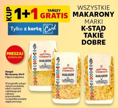 Makaron wszystkie rodzaje promocja w Kaufland