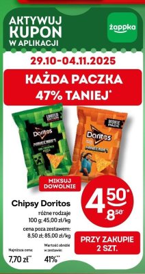 Chipsy Doritos różne rodzaje promocja w Żabka