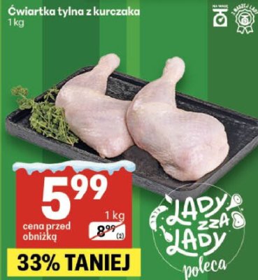 Kurczak ćwiartka tył z kurczaka 1 kg promocja w Delikatesy Centrum