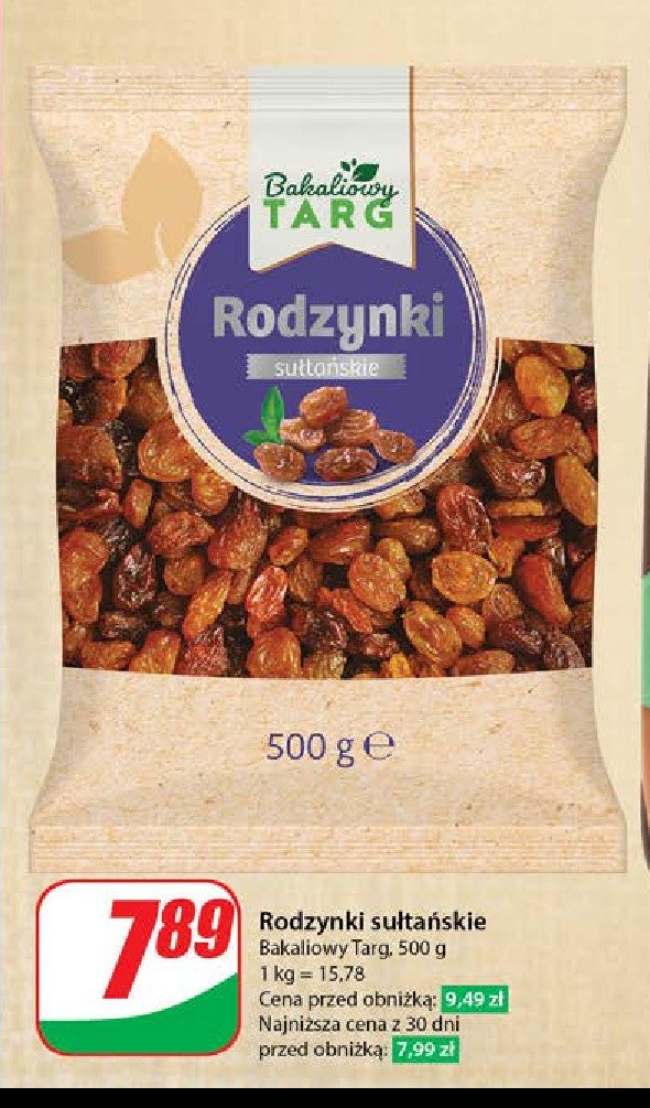 Rodzynki sułtańskie Bakaliowy targ promocja w Dino