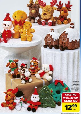Maskotka świąteczna pluszowa różne rodzaje promocja w Carrefour