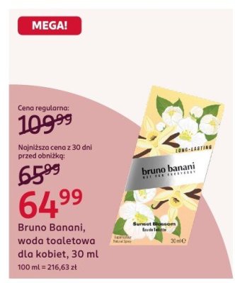 Woda toaletowa Bruno Banani dla kobiet promocja w Rossmann