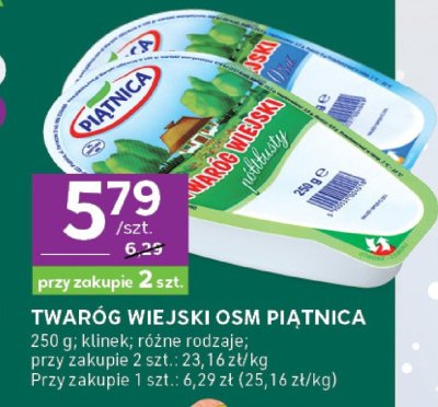 Twaróg wiejski osm Piątnica różne rodzaje promocja w Stokrotka