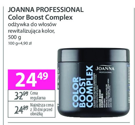 Odżywka do włosów rewitalizująca kolor Joanna professional color boost complex promocja w Rossmann