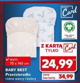 Prześcieradło 70 x 140 cm Babybest promocja