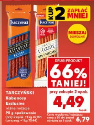 Kabanosy Exclusive różne rodzaje promocja w Kaufland