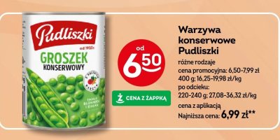 Warzywa konserwowe Pudliszki różne rodzaje promocja w Żabka