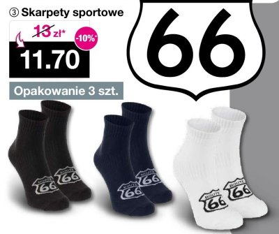 Skarpety sportowe Route 66 Opakowanie 3 szt. promocja w Woolworth