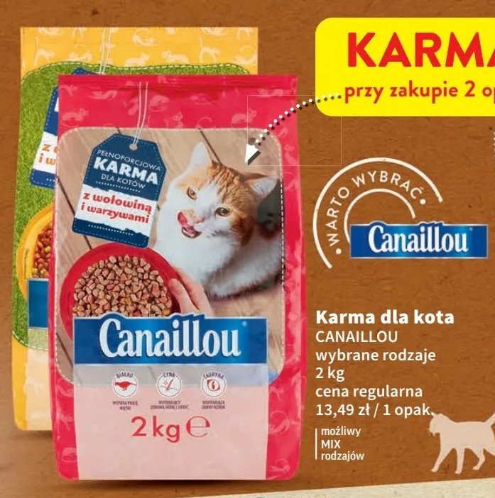 Karma dla kota wołowina z warzywami Canaillou promocja