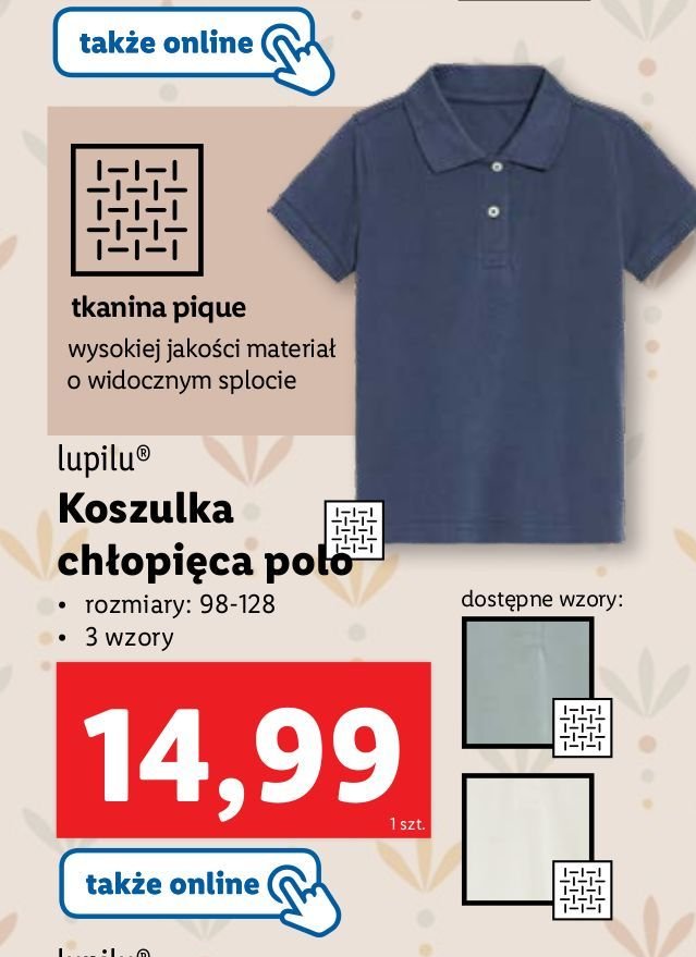 Koszulka polo chłopięca Lupilu promocja