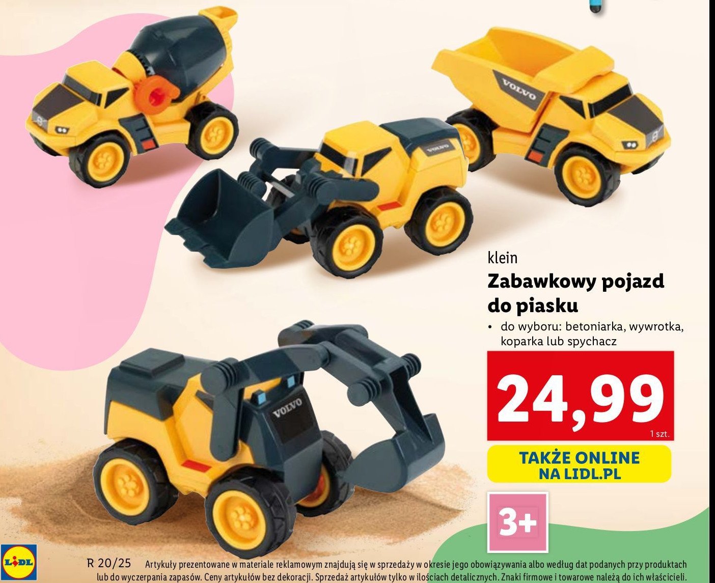 Spychacz do piasku Klein promocja w Lidl