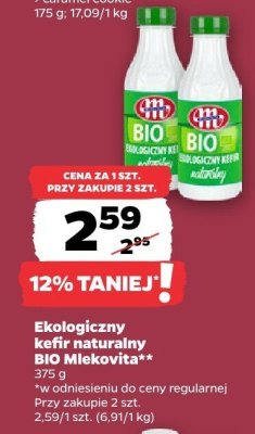 Kefir Ekologiczny kefir naturalny BIO Mlekovita promocja w Netto