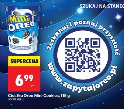 Ciastka Oreo Mini Cookies, 115 g promocja w Biedronka